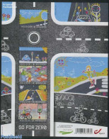 Belgium 2013 Go For Zero, Traffic Safety 5v M/s, Mint NH, Transport - Motorcycles - Traffic Safety - Art - Children Dr.. - Unused Stamps