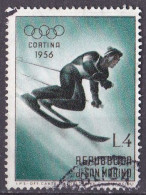 (San Marino 1956) Olympische Winterspiele - Cortina D'Ampezzo 1956, Italien O/used (A5-19) - Winter 1956: Cortina D'Ampezzo