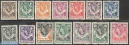 Rhodesia, North 1953 Definitives 14v, Unused (hinged), Nature - Animals (others & Mixed) - Elephants - Giraffe - Wild .. - Nordrhodesien (...-1963)