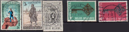 Belgique 1968 5 Timbres COB 1444, 1445, 1447, 1452-53 - Gebruikt