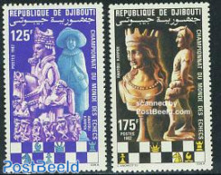 Djibouti 1982 Chess 2v, Mint NH, Sport - Chess - Schach