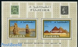 Fujeira 1966 Cairo Stamp Expo S/s, Mint NH, Stamps On Stamps - Postzegels Op Postzegels