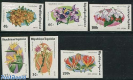 Togo 1975 Flowers 6v Imperforated, Mint NH, Nature - Flowers & Plants - Togo (1960-...)