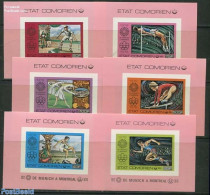 Comoros 1976 Olympic Games 6 S/s, Imperforated, Mint NH, Sport - Athletics - Olympic Games - Leichtathletik