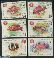 Yemen, Kingdom 1967 Fish 6v, Imperforated, Mint NH, Nature - Fish - Poissons
