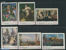 Yemen, Kingdom 1968 UNESCO, Paintings 6v, Imperforated, Mint NH, History - Transport - Unesco - Ships And Boats - Art .. - Bateaux