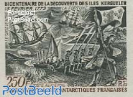 French Antarctic Territory 1972 Kerguelen Islands 1v, Imperforated, Mint NH, History - Transport - Explorers - Ships A.. - Nuovi
