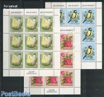 Yugoslavia 1974 Youth Day 3 M/s, Mint NH, Nature - Birds - Butterflies - Flowers & Plants - Roses - Nuevos