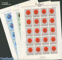 Liechtenstein 1970 Religious Emblems 3 M/ss, Mint NH, History - Coat Of Arms - Unused Stamps