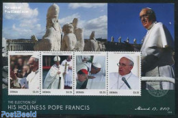 Grenada 2013 Pope Francis 4v M/s, Mint NH, Religion - Pope - Religion - Pausen