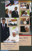 Liberia 2013 Pope Benedict XVI 2 S/s, Mint NH, Religion - Pope - Religion - Pausen