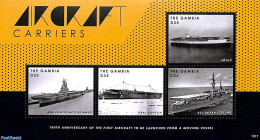 Gambia 2013 Aircraft Carriers 4v M/s, Mint NH, Transport - Aircraft & Aviation - Ships And Boats - Avions