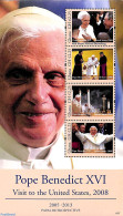 Ghana 2013 Pope Benedict 4v M/s, Mint NH, Religion - Pope - Papes