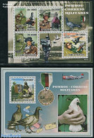 Sao Tome/Principe 2009 Military Use Of Pigeons 2 S/s, Mint NH, History - Nature - Militarism - Birds - Militaria