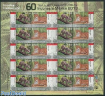 Indonesia 2013 Wildcats M/s, Joint Issue Mexico, Mint NH, Nature - Various - Animals (others & Mixed) - Cat Family - J.. - Emissioni Congiunte
