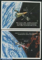 Antigua & Barbuda 1999 Space Exploration 2 S/s, Mint NH, Transport - Space Exploration - Antigua Und Barbuda (1981-...)