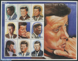 Maldives 1998 J.F. Kennedy 9v M/s, Mint NH, History - American Presidents - Politicians - Maldives (1965-...)