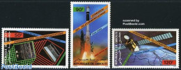 Djibouti 1985 Telecommunications 3v, Mint NH, Science - Transport - Telecommunication - Space Exploration - Telecom