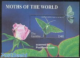 Gambia 2002 Emerald Moth S/s, Mint NH, Nature - Butterflies - Gambie (...-1964)