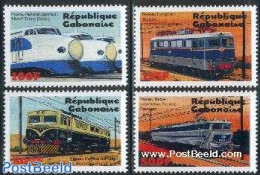 Gabon 2000 Railways 4v, Mint NH, Transport - Railways - Unused Stamps