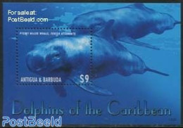 Antigua & Barbuda 2013 Dolphins S/s, Mint NH, Nature - Sea Mammals - Antigua Und Barbuda (1981-...)