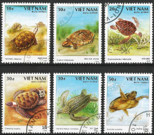 Vietnam 1989 - Mi 2036/42 - YT 868A/G ( Tortoises ) - Schildpadden