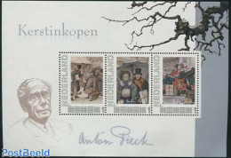 Netherlands - Personal Stamps TNT/PNL 2013 Anton Pieck 3v M/s (Kerstinkopen), Mint NH, Religion - Various - Christmas .. - Noël