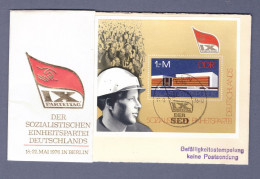 DDR  Brief - Block  45 - IX Parteitag Der SED Berlin 1985    (DRSN-0018) - Lettres & Documents