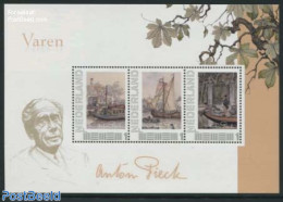 Netherlands - Personal Stamps TNT/PNL 2013 Anton Pieck (Varen) 3v M/s, Mint NH, Transport - Ships And Boats - Art - Pa.. - Schiffe
