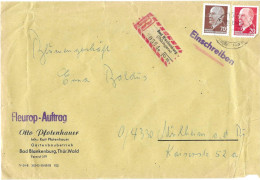 Postzegels > Europa > Duitsland > Oost-Duitsland > 1970-1979 >Aangetekende Brief Met 2 Postzegels (18301) - Brieven En Documenten
