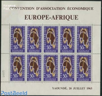 Gabon 1963 Europafrique 1v, M/s, Mint NH, History - Various - Afriqueeurope - Maps - Unused Stamps