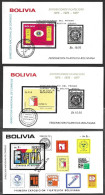 Bolivia Bolivie 1981 Anniversaries Brasil Prenfil Exfilmar Mi.no. Bl. 110-12 MNH Neuf ** - Bolivia