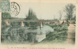 Champigny-sur-Marne 1903; Le Pont De Champigny, Bras Droit De La Marne - Voyagé. (B. J. C., Paris) - Champigny Sur Marne