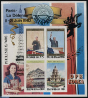 Korea, North 1981 Philexfrance S/s Imperforated, Mint NH, History - Politicians - Philately - Korea (Nord-)