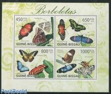 Guinea Bissau 2009 Butterflies 4v M/s, Mint NH, Nature - Butterflies - Guinée-Bissau