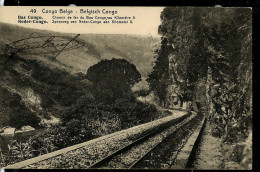 Carte Avec Vue N° 42 - 49  - Chemins De Fer Du Bas-Congo Au Km 5 - Obl. BOMA - 05/07/1913 - Postwaardestukken