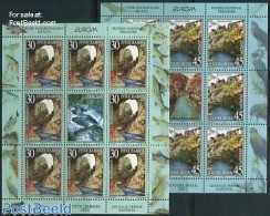 Yugoslavia 2001 Europa, Water 2 M/ss, Mint NH, History - Nature - Europa (cept) - Water, Dams & Falls - Nuevos