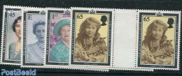 Great Britain 2002 Queen Mother 4v, Gutter Pairs, Mint NH, History - Kings & Queens (Royalty) - Neufs