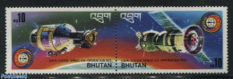 Bhutan 1975 USA-USSR Co-operation 2v [:], Mint NH, Transport - Space Exploration - Bhutan