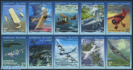 Marshall Islands 2003 Aircraft 10v [++++], Mint NH, Transport - Aircraft & Aviation - Airplanes