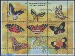 Eritrea 1997 Butterflies 12v M/s, Papilio Polymnestar, Mint NH, Nature - Butterflies - Eritrea