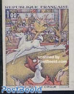 France 1969 Seurat Circus 1v Imperforated, Mint NH, Nature - Performance Art - Horses - Circus - Art - Modern Art (185.. - Unused Stamps