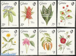 Gambia 1989 Medical Plants 8v, Mint NH, Health - Nature - Health - Flowers & Plants - Gambie (...-1964)