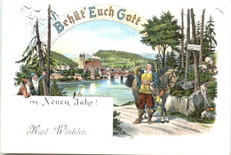 Säckingen - Behüt Dich Gott - Litho - Bad Saeckingen