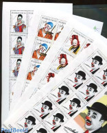 Gibraltar 2002 Europa, Circus 4 M/ss, Mint NH, History - Performance Art - Europa (cept) - Circus - Music - Art - Hand.. - Zirkus