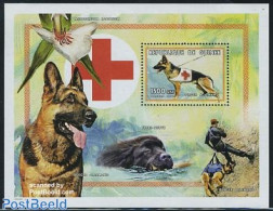 Guinea, Republic 1999 Dogs S/s, Mint NH, Health - Nature - Red Cross - Dogs - Croix-Rouge