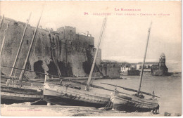 FR66 COLLIOURE - Labouche 34 - Port D'avall - Château Des Templiers Et église - Barques De Pêche Catalanes - Belle - Visvangst