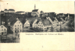 Laupheim - Marktplatz Mit Schloss Und Kirche - Biberach