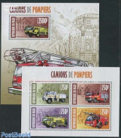 Niger 2013 Fire Brigade 2 S/s, Mint NH, Transport - Automobiles - Fire Fighters & Prevention - Voitures