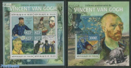 Niger 2013 Vincent Van Gogh 2 S/s, Mint NH, Art - Modern Art (1850-present) - Paintings - Vincent Van Gogh - Niger (1960-...)